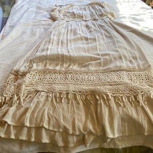 Strapless, cotton/polyester dress